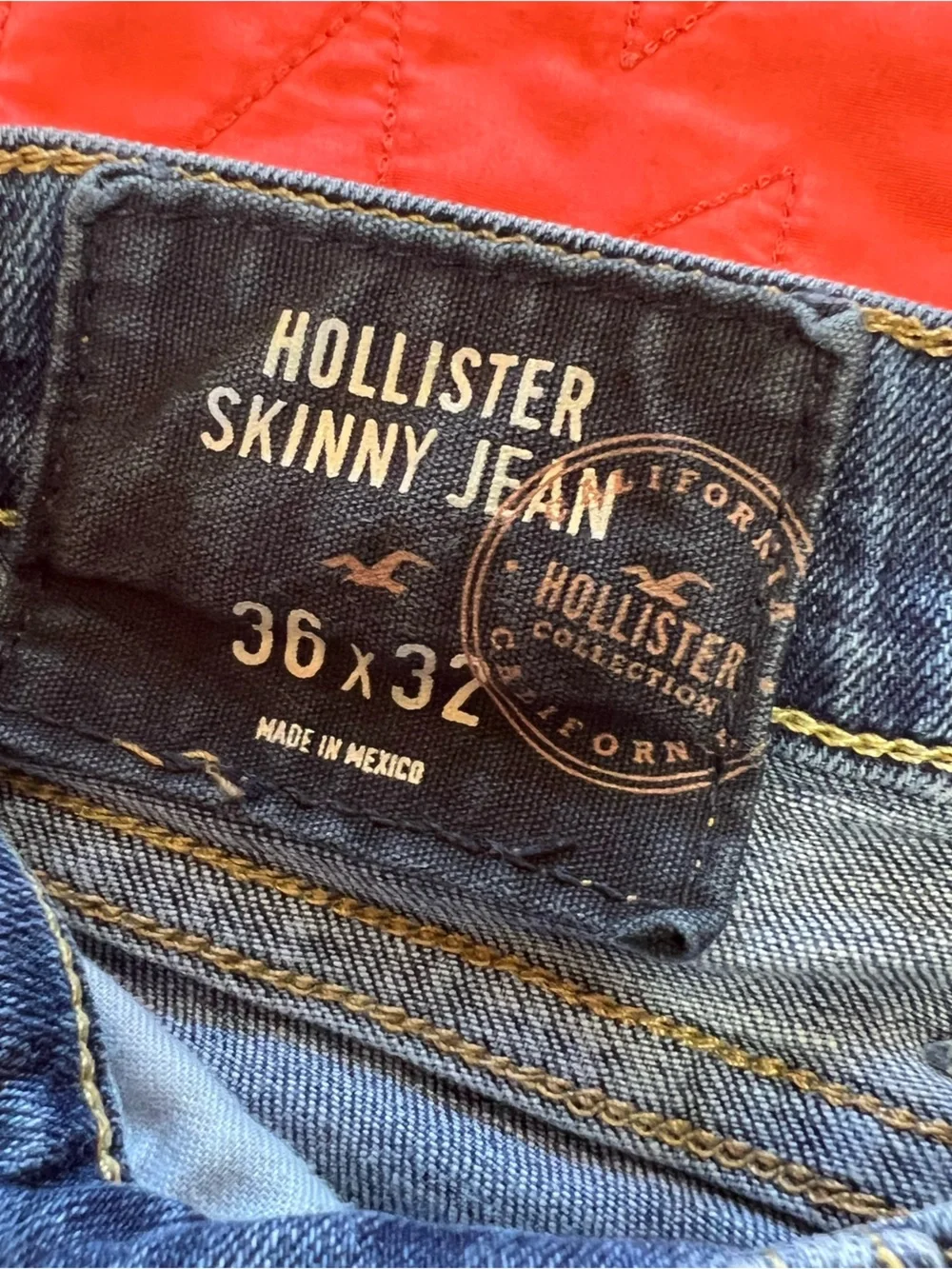 Hollister Slim Skinny Distressed Dark Wash Jeans